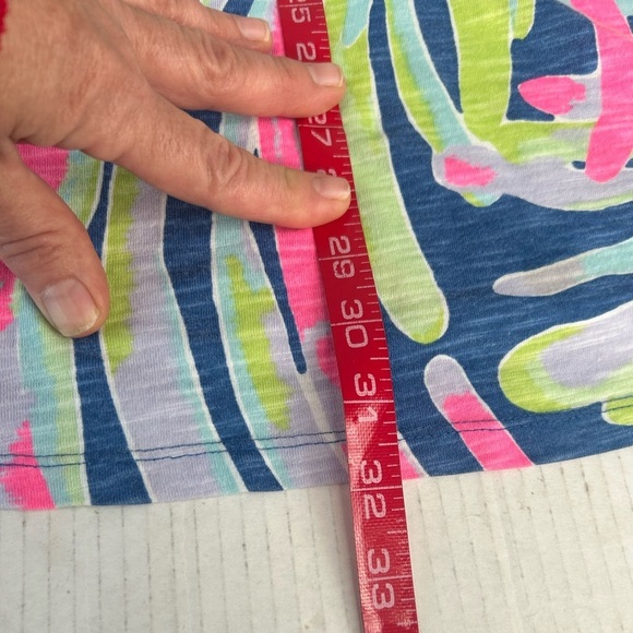 Lilly Pulitzer Essie Multi Beach Please Blue Pink Tropical Summer Tank Dress Med - Picture 10 of 15